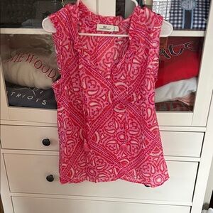Vineyard Vines Vibrant Pink Sleeveless Blouse